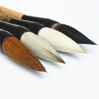 Čínske tradičné kaligrafický štetec, pero, Vlk Kozu Vlasy hopper v tvare štetca vlnené lasica niesť viac písanie olejomaľba