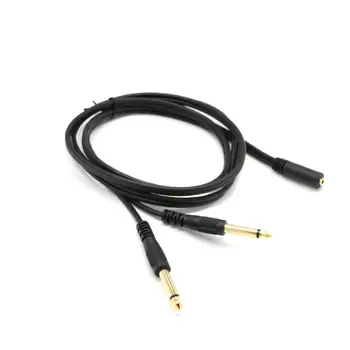AUX Audio Kábel 20 cm Audio Káble Žena Stereo 2 x 6.35 mm 1/4 Mono Male Adaptér Y Rozdeľovací Kábel Veľkoobchodný dodávateľ