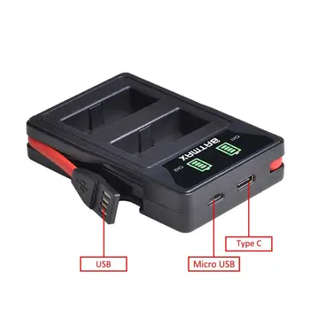 Batmax NP-W126 NP-W126S Batérie+LED Duálny USB Nabíjačka a Typ C Port pre Fujifilm HS30EXR HS33EXR X-Pro1, X-E1 X-E2 X-A1 X-A2 X-T20