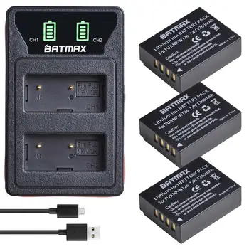 Batmax NP-W126 NP-W126S Batérie+LED Duálny USB Nabíjačka a Typ C Port pre Fujifilm HS30EXR HS33EXR X-Pro1, X-E1 X-E2 X-A1 X-A2 X-T20