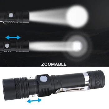 USB Nabíjateľné 4000LM Ultra Jasné LED Baterka led baterkou T6 lanterna Bicyklov Svetla Use18650 Batérie.Pre jazda na bicykli vonku
