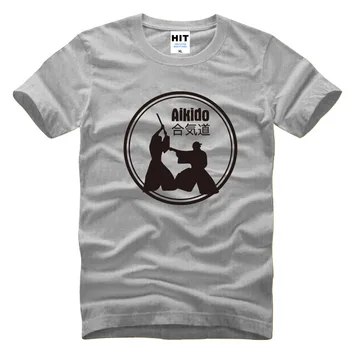 Kreatívne Aikido Muži Mens T Tričko T-shirt 2018 Krátky Rukáv O Krk Bavlnené Tričko Tee Camisetas Masculina