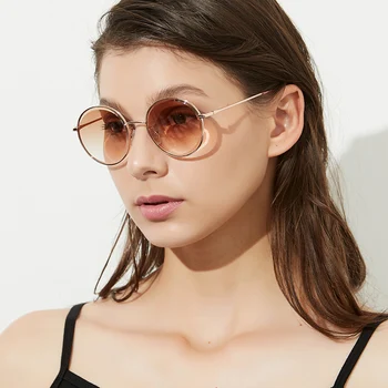 Peekaboo vintage okrúhle slnečné okuliare ženy kovový rám farba šošovky retro slnečné okuliare pre mužov uv400 letné štýl 2021 dropshipping
