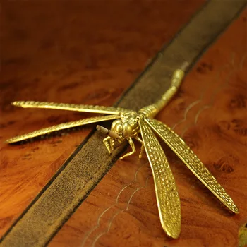Čistej Medi Dragonfly čaj pet Ornament Ručné Hnuteľného Čaj A Kadidlo Stick Kreatívne Domáce Dekorácie, Party Dodávky Plavidlá Darček