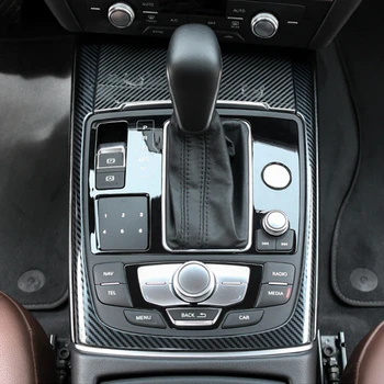 Auto Styling Konzoly Radenia Rám Dekorácie Kryt Výbava Pre Audi A6, A7 2012-2018 CD Panel Air Vent Rám Interiérové Doplnky