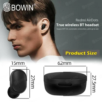 BOWIN Mikrofón hra A6S TWS redukcia šumu 3D Zvuk, vodotesná, Bezdrôtová 5.0 headset Športu Pre Všetkých Chytrý Telefón