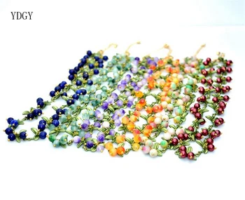 YDGY Veľkoobchodné Ceny Čučoriedka, lapis lazuli Kameň multicolor Náhrdelník Ženy Módne Šperky
