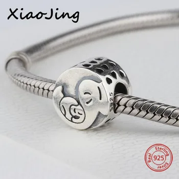 Xiaojing 925 Sterling Silver Módne Slon Dieťa a Mama Korálky Charms Fit Pôvodné Pandora Náramky Šperky pre Matku Darček