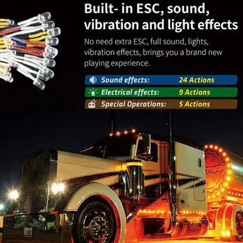 G. T. Výkon Osvetlenia Hlas Vibrácií Systém PRO APP Control pre RC Auta Časti Kontajnera Truck Ovládací Box Dosku ESC Režim