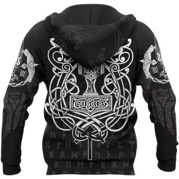 Viking Tetovanie Mužov hoodies 3D Vytlačené Havran A Odin Harajuku Módne Mikina s Kapucňou na Jeseň Unisex mikina s kapucňou sudadera hombre