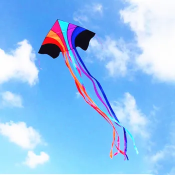 Doprava zadarmo vysoko kvalitné lietania rainbow kite line ripstop nylonu textílie deti drakov factory čínskeho draka veľkoobchod orol vták