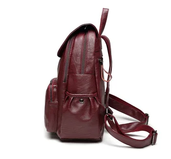 Ženy mäkké pravej Kože Batoh vintage batohy pre dospievajúcich dievčat, školské tašky, dámske tašky cez rameno, Nový Kórea módne C261