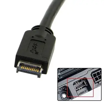 USB 3.1 Predný Panel Hlavičke USB 3.0 20kolíkový Hlavičky Predlžovací Kábel pre ASUS Dosku 20 cm