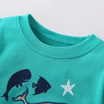 Malapina 2020 Lete Novorodenca Chlapec Oblečenie Set Dieťa Krátky Rukáv, Blúzky, Top+Šortky+Kombinézu Batoľa, Oblečenie Pre Voľný Čas Shark Oblečenie
