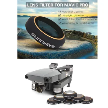 CPL Kruhové Polarizer Objektív Filter pre DJI Mavic Pro Príslušenstvo (nebude mať Vplyv na gimabl Kalibrácia) Fotoaparát Drone