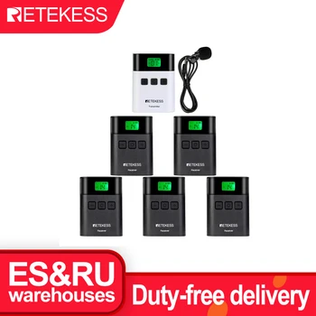 RETEKESS TT122 Bezdrôtový Sprievodca Systém 1 Vysielač+ 5 Prijímače pre Cirkev Factory Školenia Sprievodca Goverment Stretnutie
