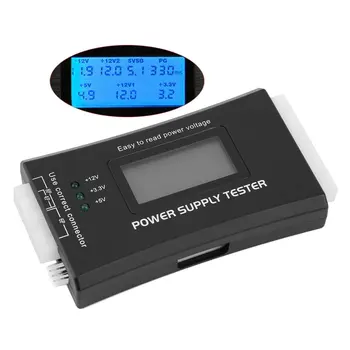 Počítač PC Napájanie Tester Checker 20/24 pin SATA HDD ATX BTX Meter LCD Hot Predaj Drop Shipping
