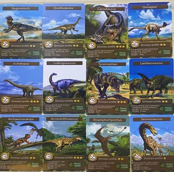 55Pcs Disney Dinosaura poznanie Hre kartu Bitka Carte Anime Obchodné Karty Album Kniha Deti Hračky, Darčeky