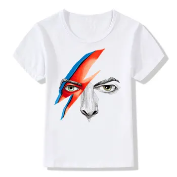 Chlapec a Dievča Tlač Rock Bowie David Bowie Ziggy Stardust Vintage Fashion T-shirt Deti Tshirts Deti Topy Detské Oblečenie