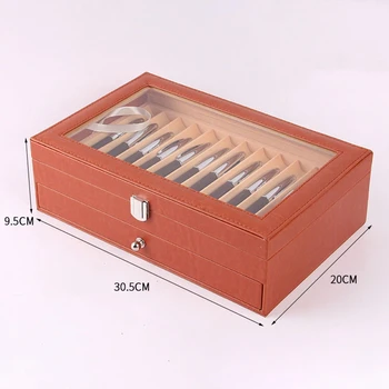 24 Pero Plniace Dreva Displej Prípade Držiteľ Drevené Pero Box Úložný Zberateľ Organizátor Box