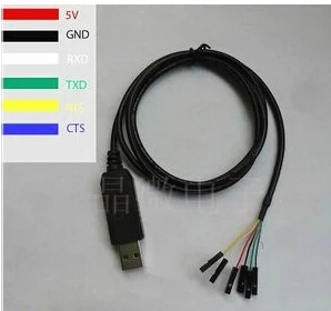 Doprava zadarmo 1pcs FT232 Kefa USB TTL Sériový Kábel Linka Elektrický Adaptér FTDI Chipset Počítač FT232RL