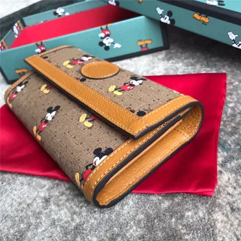 Disney Mickey Mouse nové peňaženky Mickey Mouse spojka bag classic kožená taška mince kabelku jednoduché módy malé peňaženky