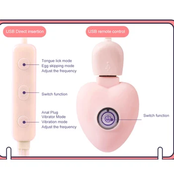 Sexuálne Hračky pre Ženy G-Spot Masáž Bradavky Lízanie USB Power Análny Plug Vibrátor Stimulátor Klitorisu Jazyk Vibrátory Vibračné Vajíčko