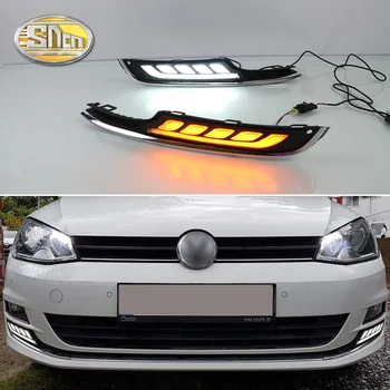 Pre Volkswagen VW Golf 7 MK7 2013 - 2016,žltnú Signál Štýl Relé Nepremokavé 12V Auto LED DRL Denné Beží Svetlo SNCN