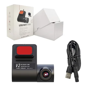 USB Skryté Auta DVR videorekordér 1080P WIFI Pripojenie Dash Cam Slučky Nahrávanie G-senzor 170° Široký Uhol Registrátor Dashcam