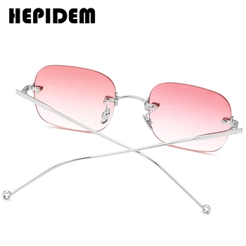 HEPIDEM bez obrúčok slnečné Okuliare Ženy 2020 Nové Luxusné Módne Značky Kvalitné Zliatiny Slnečné Okuliare Mužov s Zrkadla Nylon Objektív gm 5023