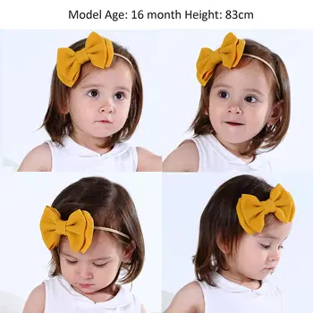 20Pcs Dieťa Dievča, Čelenky a Luky Uzol Nylon Headwrap Vlasy pásma pre Novorodenca Batoľa Deti