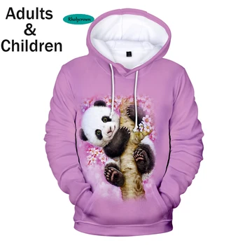 Nové Nadrozmerný 3D Tlač Panda Hoodies chlapcov, dievčatá, Deti Mikiny Panda pulóvre chlapcov, dievčatá, Deti Bundy Jeseň 3D Kapucňou