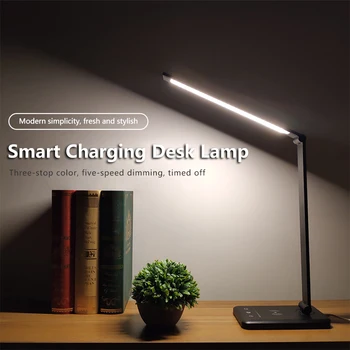 Bezdrôtové LED Stolná Lampa Dotyk Nočný Stolík Lampa usb Skladacia Spoplatnené Stmievateľné Ochrana Očí Svetla na Čítanie študijné lampy