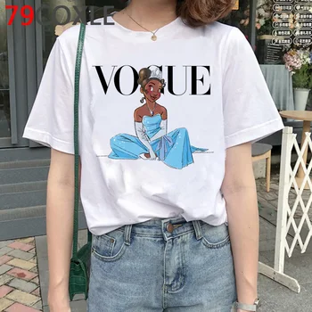 Vogue Princezná T Shirt Ženy Letné Top Harajuku Plus Veľkosť T-shirt Kawaii Cartoon Darebák Grafické Tees Ulzzang Streetwear Žena