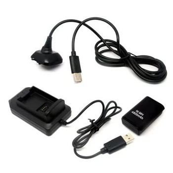 USB Nabíjačku pre XBOX Controller + 2ks Nabíjateľné Batérie, napájací adaptér pre Bezdrôtový ovládač pre XBOX 360