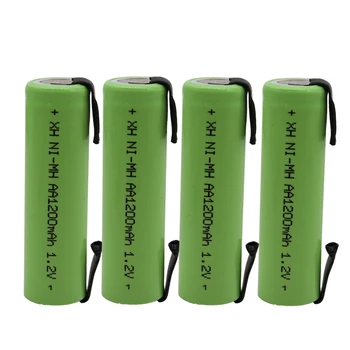 Ni-mh V 1.2 v AA nabíjateľné batérie 2600 mAh nimh bunky zelená prípade zváranie vložky pre Philips elektrický holiaci strojček holiaci trúbenie