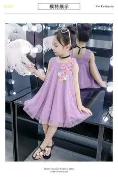 2020 detské Letné Šaty pre Batoľa Dievča Oka Kvety Princezná Šaty Deti bez Rukávov Strany Svadobné Šaty Milé Dievčatá Oblečenie