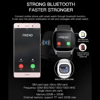 Šport, Zdravie Smart Hodinky, Fotoaparát, Bluetooth T8 Krokomer GSM SIM Športové Fitness Nepremokavé Náramkové Hodinky Pre IPhone Samsung Huawei