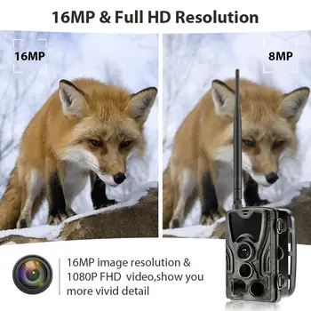 HC-801G Lov Fotoaparát, 16 MP Chodník Fotoaparát SMS/MMS/SMTP IP66 Foto Pasce 0.3 s Spúšť Čas 940 nm Led Wild Kamery 2G 3G 801M