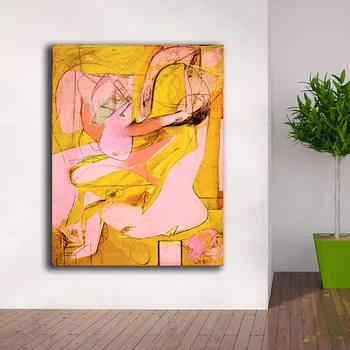 Willem de kooning-pink-anjelov-1945 Plátno, Maľovanie Na Obývacia Izba Domáce Dekorácie olejomaľba Na Plátne Nástenné Maľby bez rámu