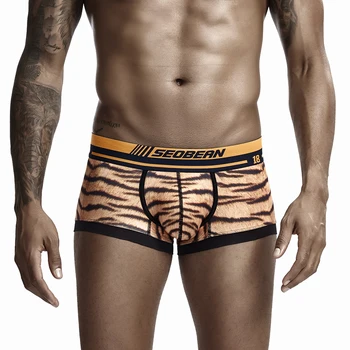 Sexy pánske spodné Prádlo Pohodlné a Priedušné, Módne Boxerky Leopard Šortky Domov Voľné Muž Pyžamo Boxer