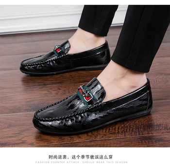 Doudou topánky pánske bežné kožené topánky mužov topánky 2020 klesnúť lenivý topánky módny trend topánky zapatillas hombre zapatillas de casa