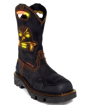 Elegantné Módne Rock Kovbojské Topánky Pu Kože Ručne Pracky Formálne Štýlový Nízke Náklon Motocykla Zapatos De Hombre 4M857