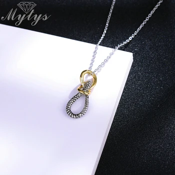 Mytys Infinity Náhrdelník Prívesok pre Ženy, Mix Zlato Kábel Nekonečno Lásky Symbol Šperky Darček CN559