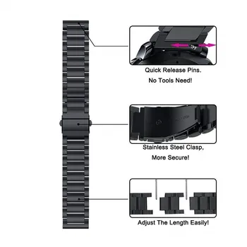 Z nehrdzavejúcej Ocele pásmo Pre Samsung Galaxy Watch3 45mm Watchband Kovový náramok Pre Galaxy Sledujte 3 41mm Zápästie Príslušenstvo Nové