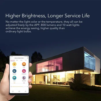 Yeelight Wifi Smart LED Žiarovky Laditeľné Biele E27 800 Lúmenov 10W IFTTT Smart Home Automation Google Asistent Alexa