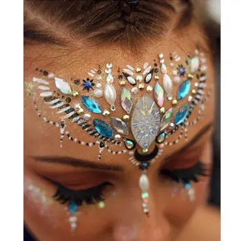 EDM Hudobný Festival Party make-up Špeciálne Efekty Oko Tvár Drahokamu Tvár Nálepky, Farbu Diamantu Nálepky Šperky