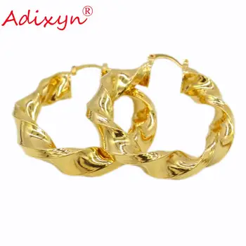 Adixyn štyroch farieb desigh Etiópskej Zlatá Obruč, Náušnice pre Ženy, Zlatá Farba Drop Štýl Náušnice Módne Šperky 07107