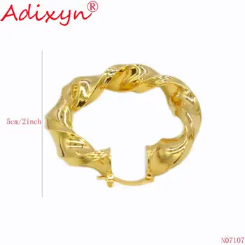 Adixyn štyroch farieb desigh Etiópskej Zlatá Obruč, Náušnice pre Ženy, Zlatá Farba Drop Štýl Náušnice Módne Šperky 07107