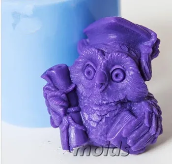 Diy Plavidlá Formy sova 3D silikónové formy na mydlo a sviečky, takže zvierat, plesne